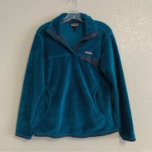 Patagonia Fleece Pullover Womens L Retool Snap T Polartec Teal Outdoor Gorpcore
